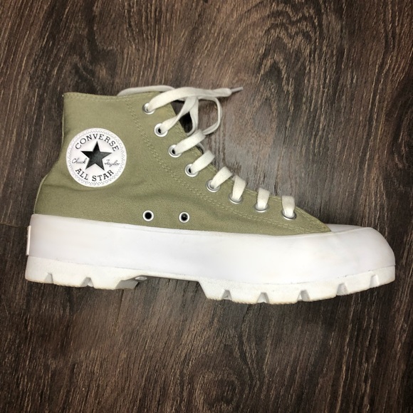 Converse Shoes Sage Green Platform Converse New In Box Poshmark